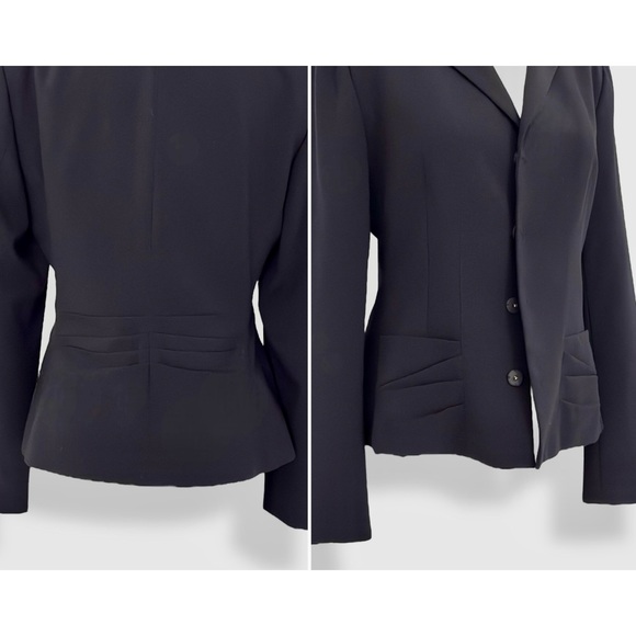 Tahari Jackets & Blazers - Tahari Black Fitted Jacket. Beautiful pleated detail on the pockets and the back